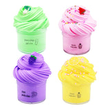 Slime Pack 4pcs Colors Fluffy Slime Toys for Kids Party Favors | Soft Non-Stick Slime Toys