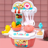 Mini Kitchen Playset Kids Cooking Toys Set Mini Chef Pretend Play