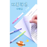 5 Pieces Double-headed Highlighter Fiber Pen Tip Set for Student School & Office Supply