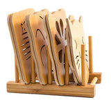 Random Design Wooden Coaster Bamboo Pot Holder Bowl Pad Kitchen Hot Plate Holder for Kitchen