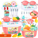 Mini Kitchen Playset Kids Cooking Toys Set Mini Chef Pretend Play