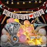 Car Trunk Birthday Party Layout Supplies Package Surprise Confession Proposal Romantic Scene Decorations