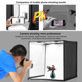 PULUZ PU5060 Photo Studio Light Box Portable 60cm Photography Tent Kit with 3 Removable Backdrop