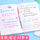 5 Pieces Double-headed Highlighter Fiber Pen Tip Set for Student School & Office Supply