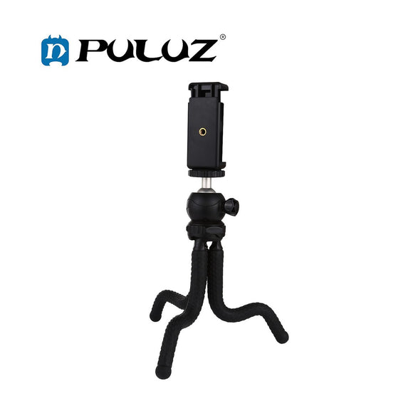 PULUZ PKT3041 Mini Octopus Flexible Tripod Holder with Ball Head & Phone Clamp Size: 25cmx4.5cm