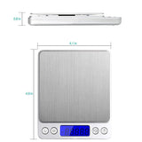 i-2000 Superior Mini Digital platform Scale with Back Light Display Best for Kitchen, Food and Jewelry Shops
