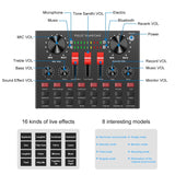 PULUZ PU611B Live Broadcasting Sound Card Bluetooth Karaoke Singing Recording Sound Mixer for Mobile Phone / Computer / Laptop / Tablet PC