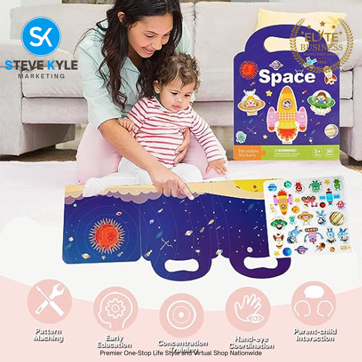 Children Reusable Sticker Book Puzzle Game DIY Cartoon Stickers Learni ...
