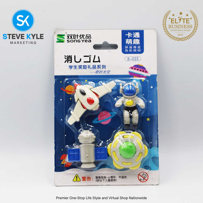 Lovely Cute Set Eraser for Stationery School Kids Rubber Non-Toxic Eraser