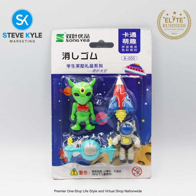 Lovely Cute Set Eraser for Stationery School Kids Rubber Non-Toxic Eraser