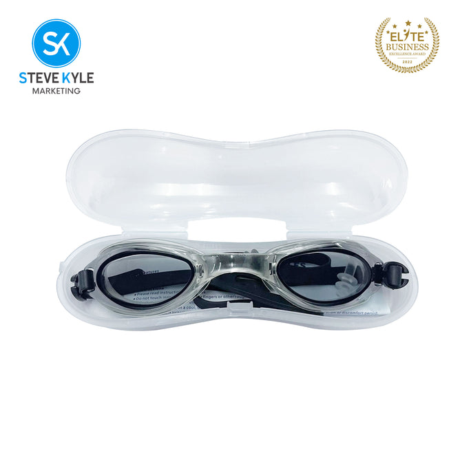 Steve Kyle UV Protection Ergonomic Fit Adjustable Soft Silicone Strap Anti-Fog Flexible Swimming Goggles