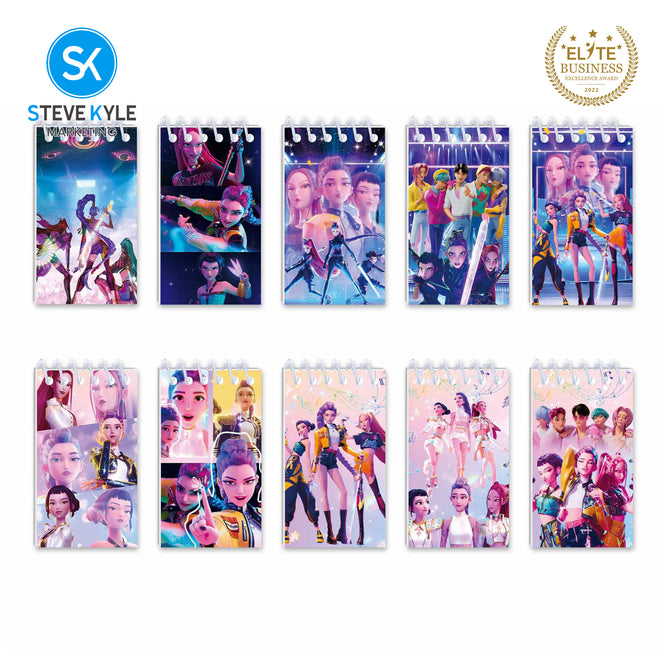 Steve Kyle Ten Pieces Colorful Girl Group Mini Spiral Notebook Collection 24 Pages For Party Giveaway Classroom Supplies