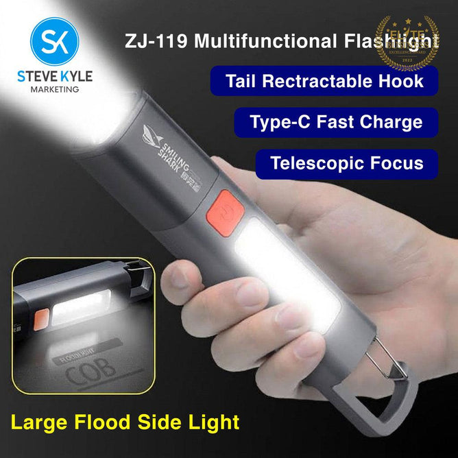 Steve Kyle Waterproof Rechargeable Portable Emergency Flashlight Mini Flashlight for Outdoor Camping and Travel Use