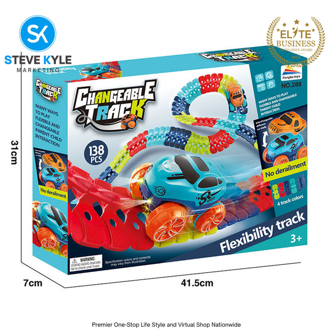 Changeable Track Race Car Flexible Assembled Rail Racing Track