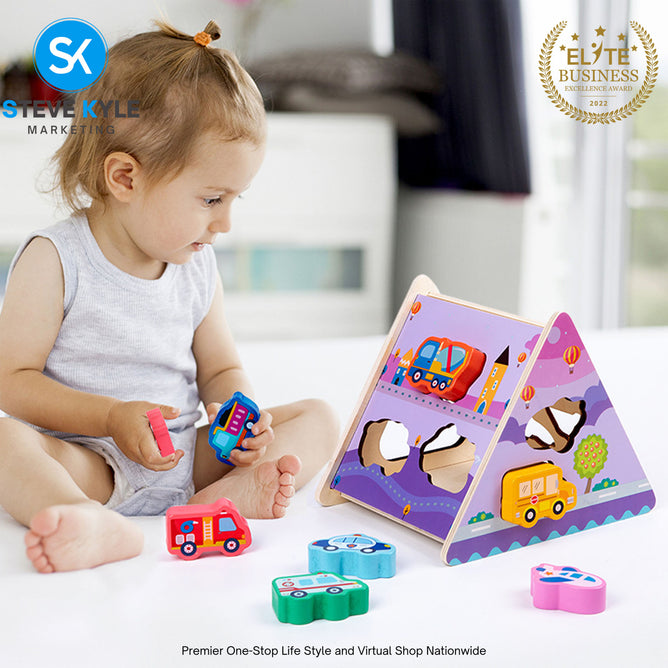 Shape Sorting Matching House Hand-Eye Early Learning Wooden Toys with Box Gift Box