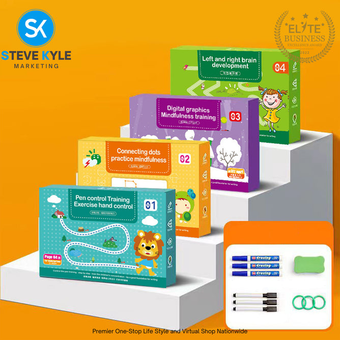 Pen Control Drawing Training Erasable Simple Strokes Early Education Book Set Toy Line Tracing