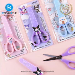 Random Cute Cartoon Kids Safety Round Head Scissors Student Paper Cutting Art School Supplies
