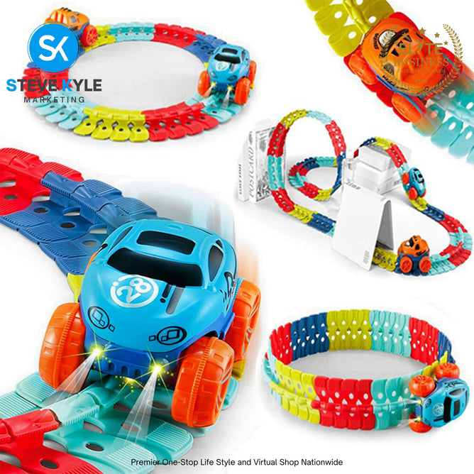 Changeable Track Race Car Flexible Assembled Rail Racing Track
