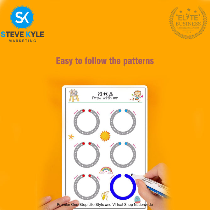 Pen Control Drawing Training Erasable Simple Strokes Early Education Book Set Toy Line Tracing