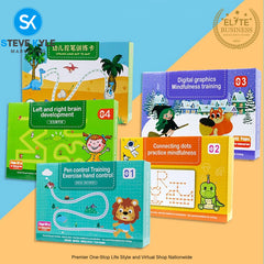 Pen Control Drawing Training Erasable Simple Strokes Early Education Book Set Toy Line Tracing