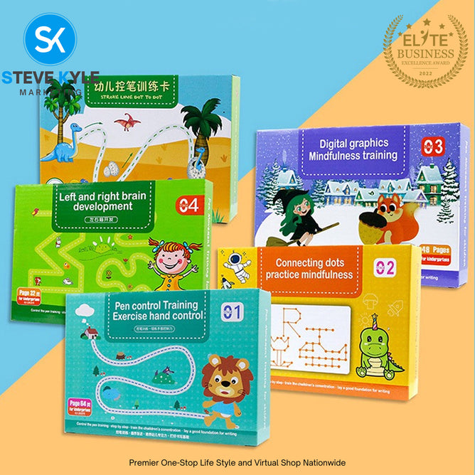 Pen Control Drawing Training Erasable Simple Strokes Early Education Book Set Toy Line Tracing