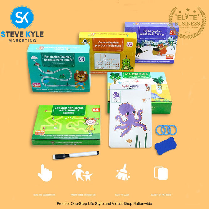 Pen Control Drawing Training Erasable Simple Strokes Early Education Book Set Toy Line Tracing