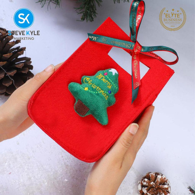 Steve Kyle Festive Christmas Treat Holder with Santa and Tree Design