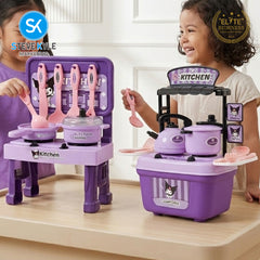 Steve Kyle Portable Mini Kitchen Cooking Playset With Pots Pans Utensils