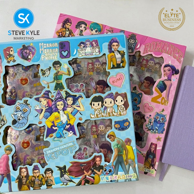 Steve Kyle Colorful Girl Boy Group Random Design Foil Stickers For Fun Skateboard Notebook Personal Items