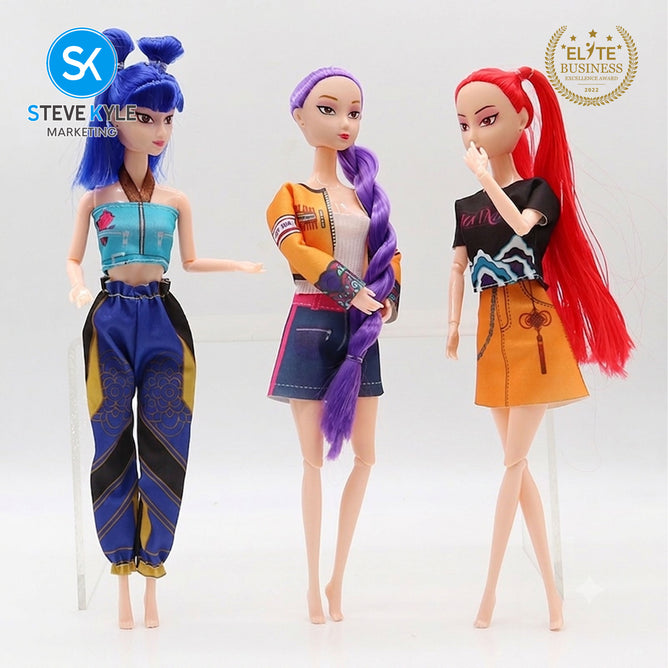 Steve Kyle Colorful Girl Group Theme Random Character Doll Toy Collectible Figure For Kids