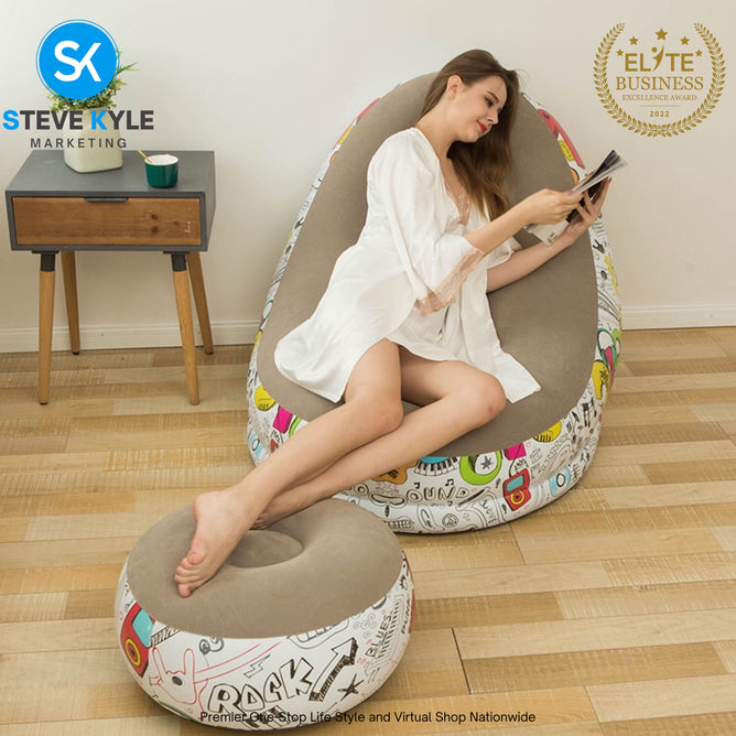 Outdoor PVC Flocking Inflatable Air Sofa garden sectional sofa