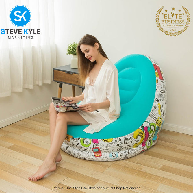 Outdoor PVC Flocking Inflatable Air Sofa garden sectional sofa