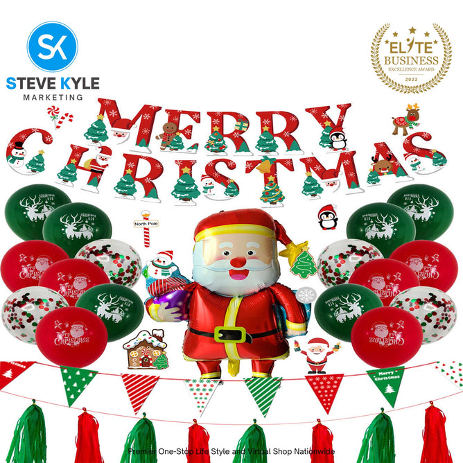 Party Things Merry Christmas Latex Balloon Christmas Party Supplies Decoration