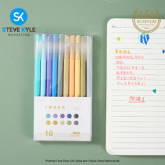 10 Pieces Fineliner Tip Colored Pens Writing Drawing Marker Pens Set for Bullet Journal Planner Note Calendar Coloring Art Projects