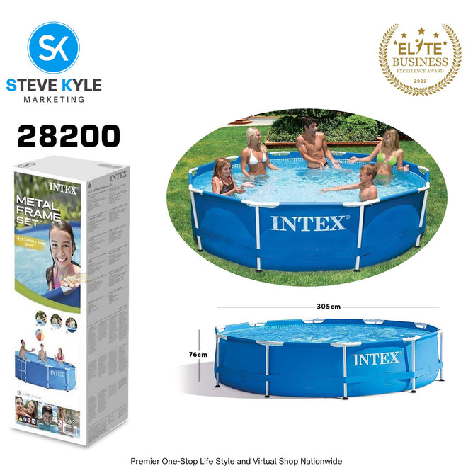 High Quality Metal Frame Big Family Round Swimming Pool 12ft x 30 inches / 10FT X 30 INCHES