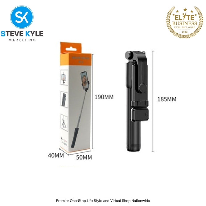 Wireless Bluetooth Foldable Selfie Stick Tripod with Fill Light Adjustable Monopod Remote Shutter