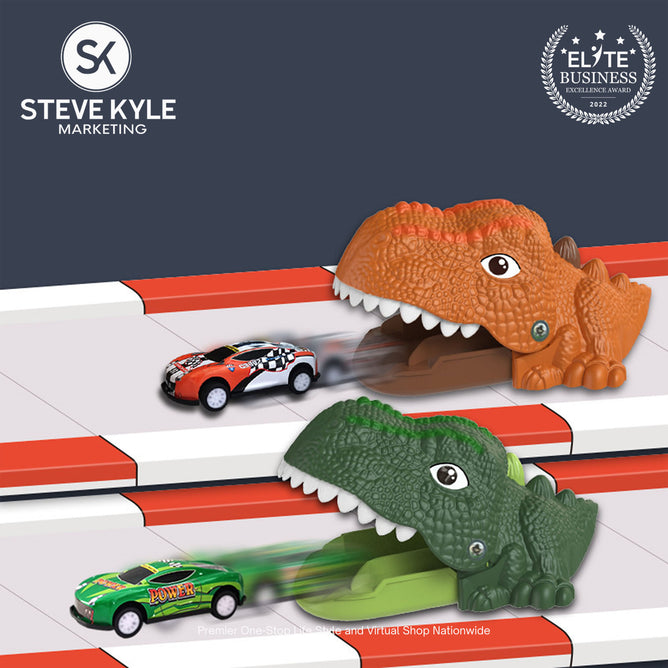 Children Dinosaur Toy Catapultcar with Alloy Car and Mini Dinosaur with Box Gift Box