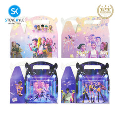 Steve Kyle Twelve Pieces Cartoon Design Candy Cookies Cake Paper Gift Box With Handle For Kids Birthday Party Supplies