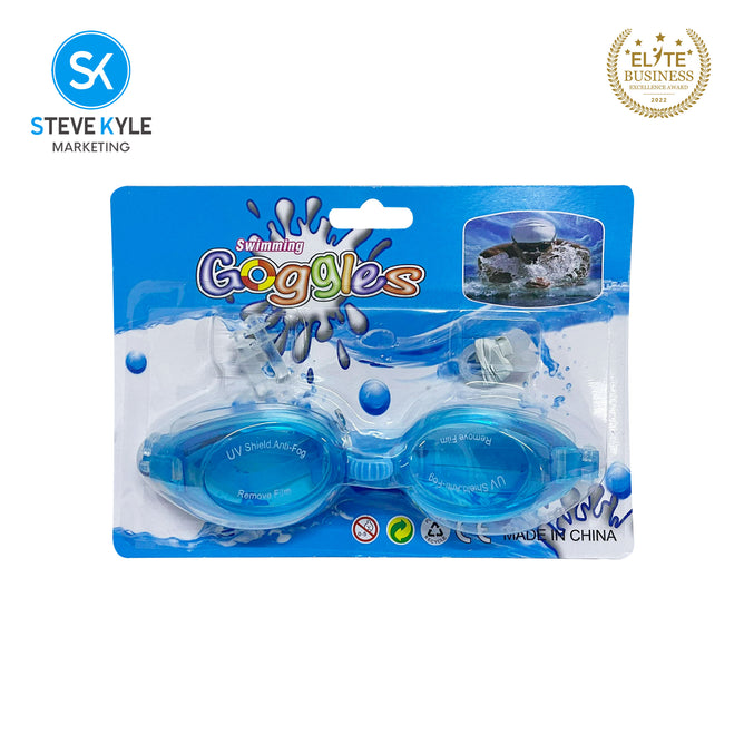 Steve Kyle Crystal Safety Lenses Eye Protection With Earplugs Nose Clip Adjustable Strap Anti-Fog Swimming Goggles