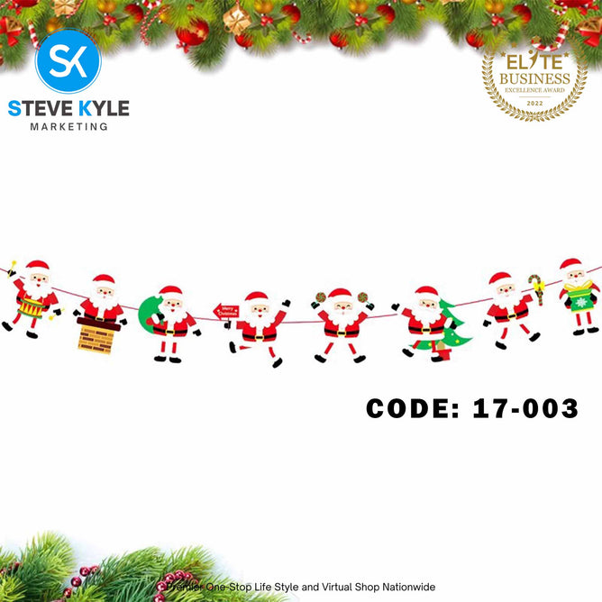 Steve Kyle Hanging Banner Merry Christmas Ornament Flags New Year Party Decoration