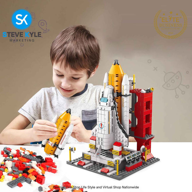 New Building Blocks for Kids Space Rocket Early Learning Best Toys