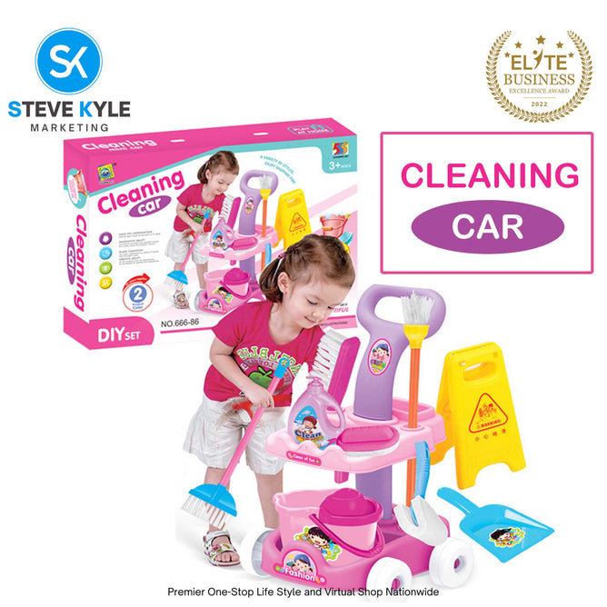 Mini DIY Cleaning Set Car Pretend Material toy for Kids Best Gift Toys