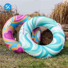 Inflatable Summer Swim Ring with Handle for Adult and Kids