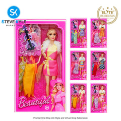 (1 BOX) Fashion Doll Play Set with and Clothes Beautiful Dresses for Doll Dress Up Toys for Girls