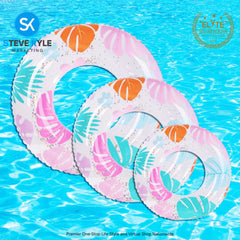 Inflatable Summer Transparent Printed Swim Ring for Adults & Kids