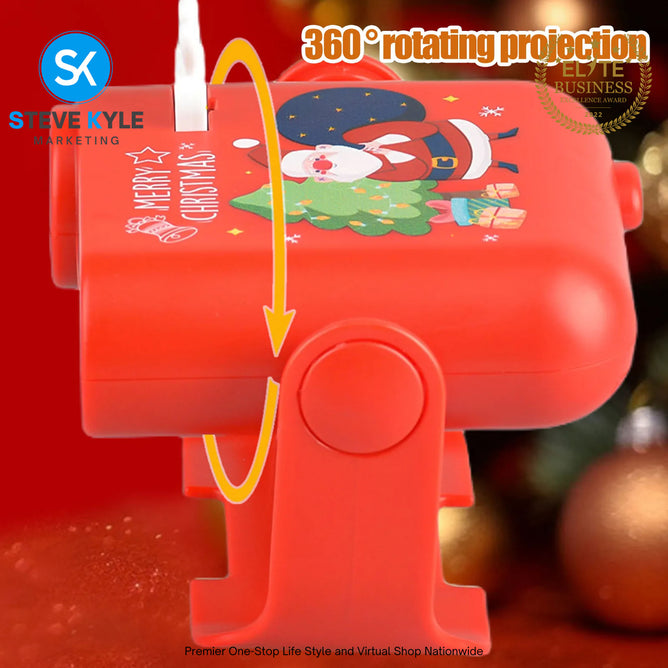 Christmas Projection Lights Cognitive Development Toy Portable Battery-powered Christmas Wall Projection Light