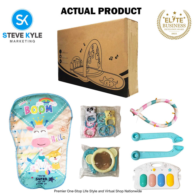 Infant and Toddler Fitness Stand Pedal Playmat with Piano Keybaord