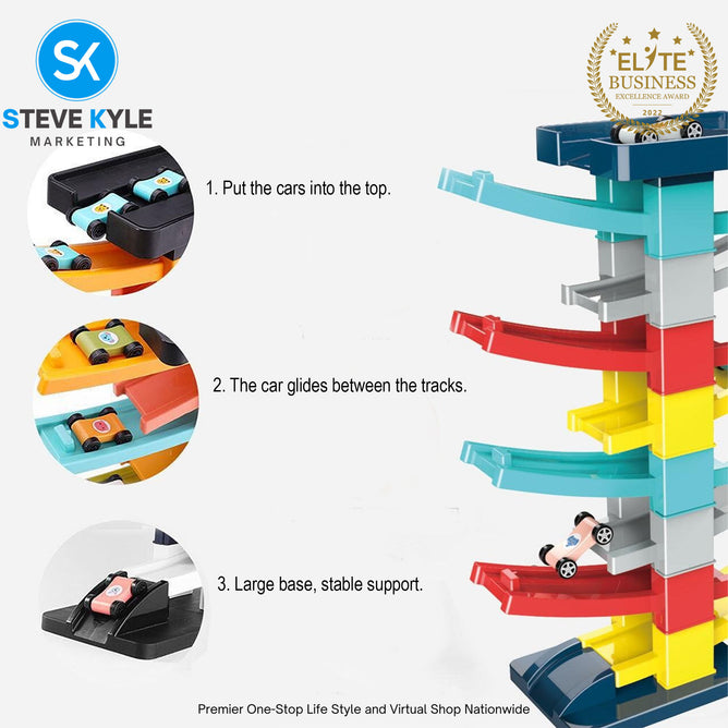 Children Gliding Glide Rail Car Educational Inertia Baby Mini Car Toys Boys and Girls Gift Box