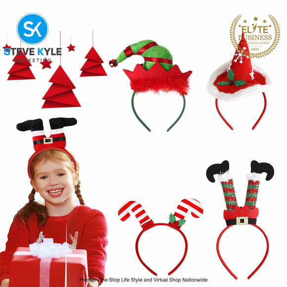 Christmas Hat Headbands Christmas Hat Hair Band Creative Santa Hat Hair Props Party Supplies
