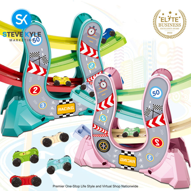Multilayer Racing Cars Ramp Racer Track With Gliders Little Car For Children Gift